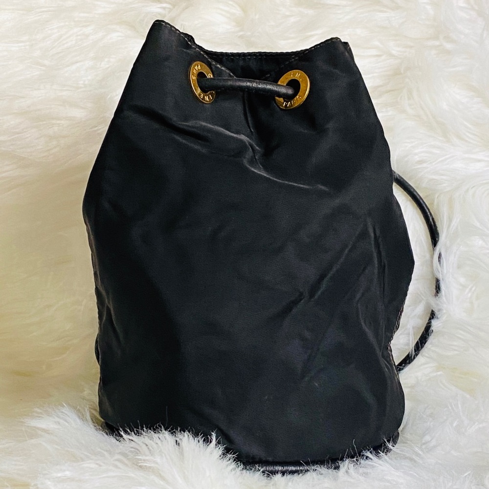 Celine Nylon Mini Bucket Bag - Black